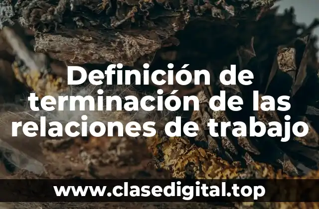 Definición de terminación de las relaciones de trabajo