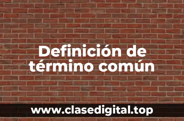 Definición de término común