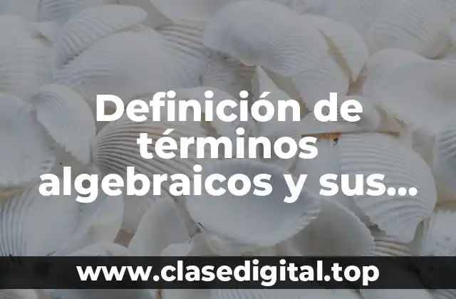 Ejemplos de términos algebraicos