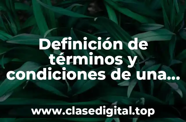 Ejemplos de términos y condiciones de una app