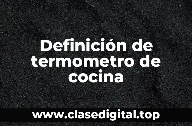 Definición de termometro de cocina