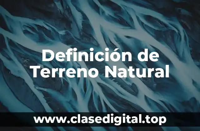 Definición de Terreno Natural