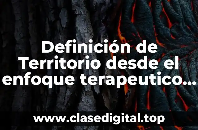Definición de Territorio desde el enfoque terapeutico estructural sistémico