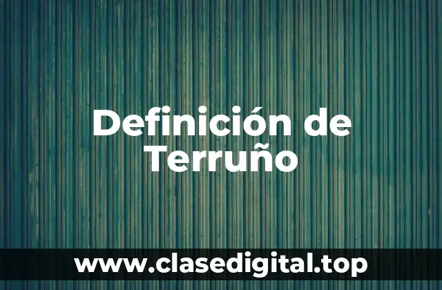 Definición de Terruño