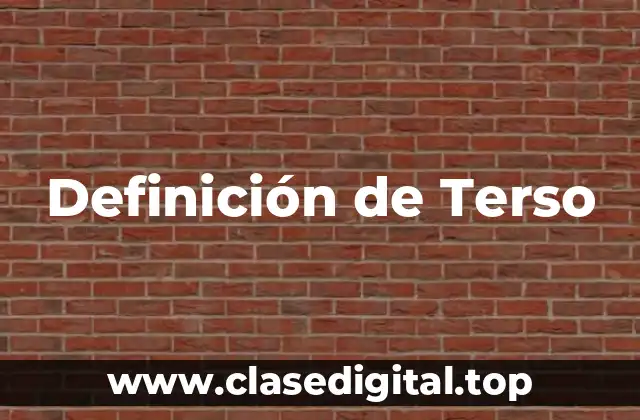 Definición de Terso