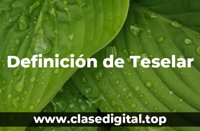 Definición de Teselar