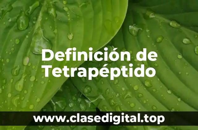 Definición de Tetrapéptido