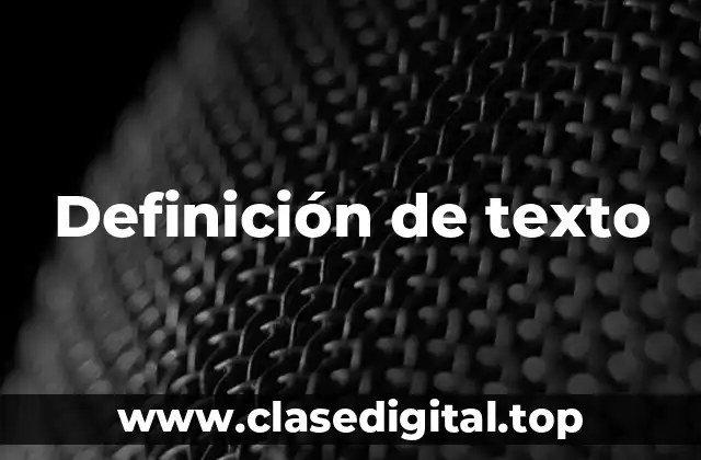 Definición de texto
