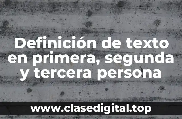Ejemplos de texto en primera persona