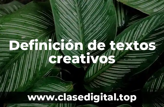 Definición de textos creativos