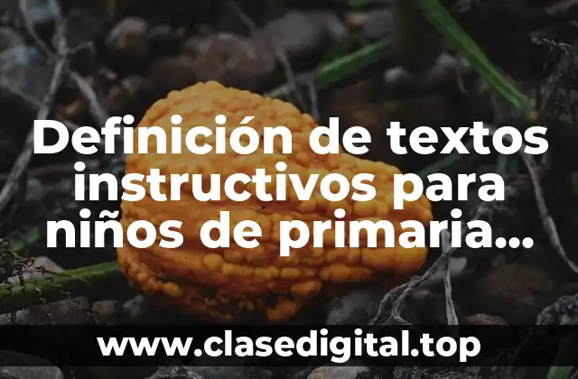 Definición de textos instructivos para niños de primaria para colorear