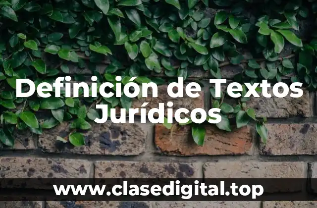 Ejemplos de textos jurídicos