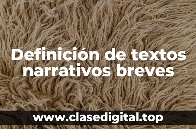 Definición de textos narrativos breves