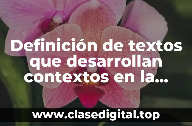 Definición de textos que desarrollan contextos en la lectura valorativa