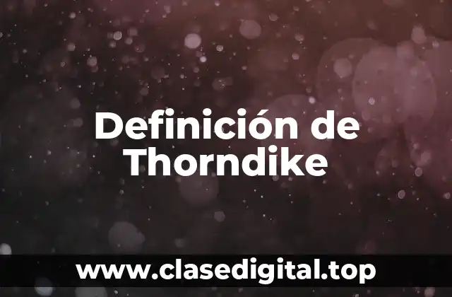 Definición de Thorndike