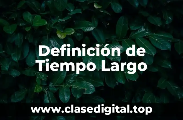 Ejemplos de Tiempo Largo