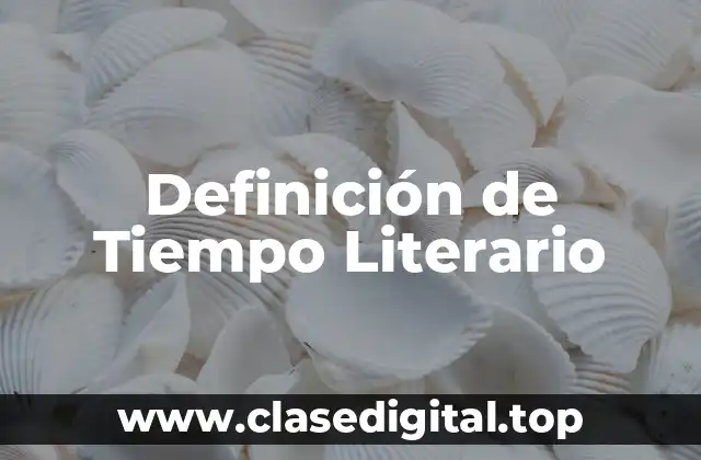 Definición de Tiempo Literario