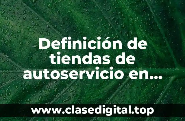Definición de tiendas de autoservicio en México