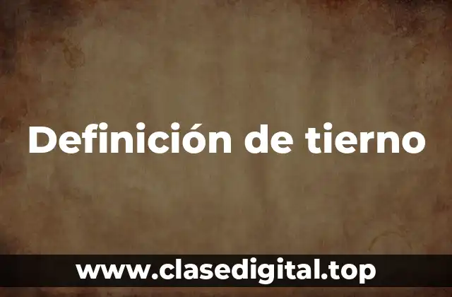 Definición de tierno