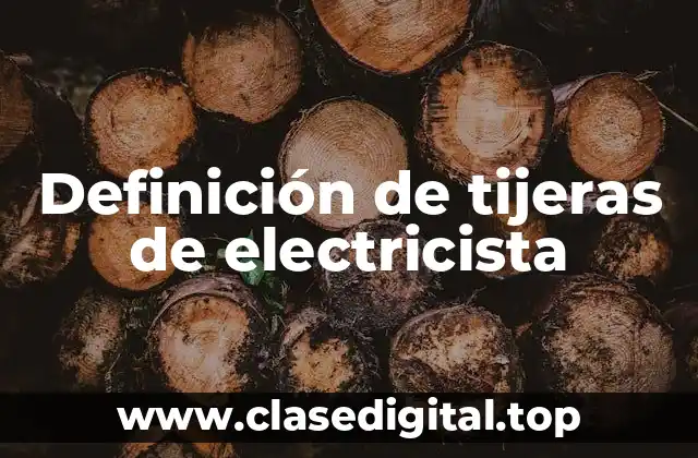 Definición de tijeras de electricista