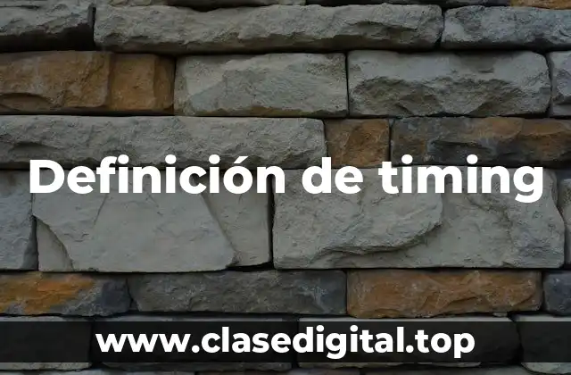 Ejemplos de timing