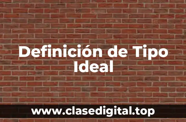 Definición de Tipo Ideal