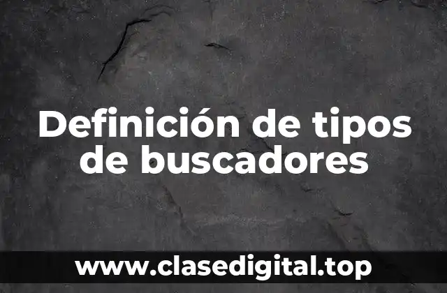 Definición de tipos de buscadores