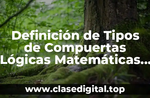 Definición de Tipos de Compuertas Lógicas Matemáticas Discretas