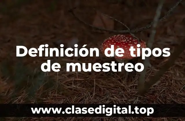 Definición de tipos de muestreo