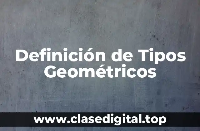 Definición de Tipos Geométricos