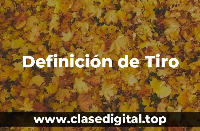 Definición de Tiro