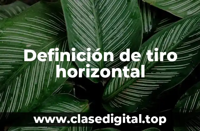 Ejemplos de tiro horizontal