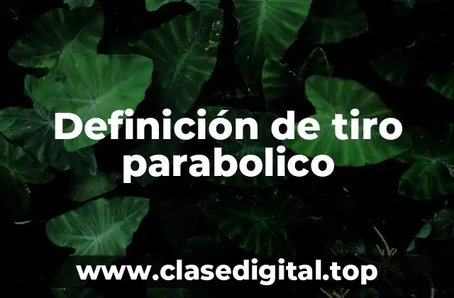 Definición de tiro parabolico