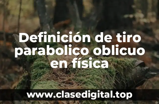 Definición de tiro parabolico oblicuo en física