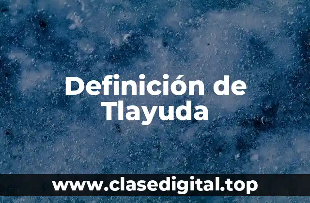 Definición de Tlayuda