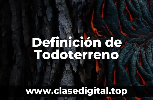 Definición de Todoterreno