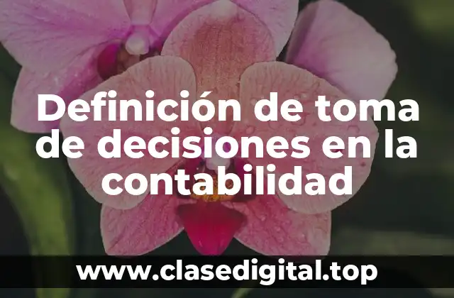 Ejemplos de toma de decisiones en la contabilidad