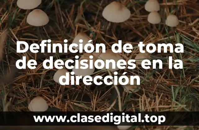 Ejemplos de toma de decisiones en la dirección