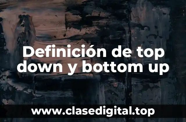 Definición de top down y bottom up