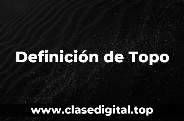 Definición de Topo