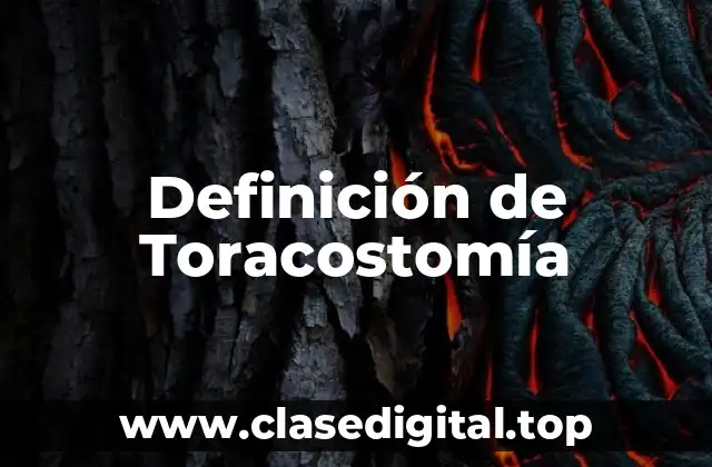 Definición de Toracostomía