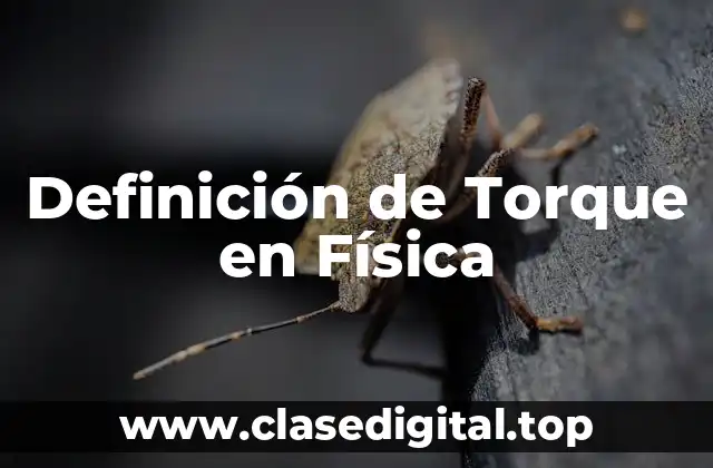 Definición de Torque en Física