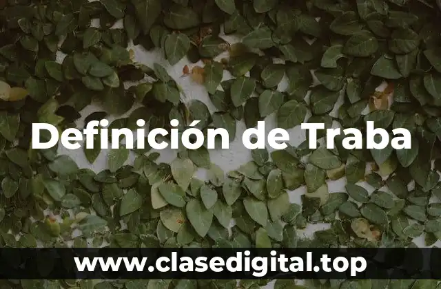 Definición de Traba