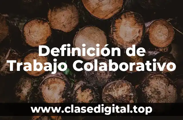 Definición Técnica de Trabajo Colaborativo