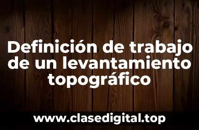 Ejemplos de trabajos de levantamiento topográfico