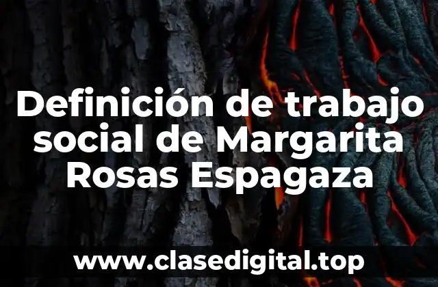 Definición de trabajo social de Margarita Rosas Espagaza