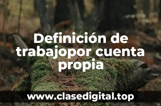 Definición de trabajopor cuenta propia