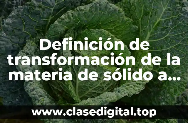 Ejemplos de transformación de la materia de sólido a líquido