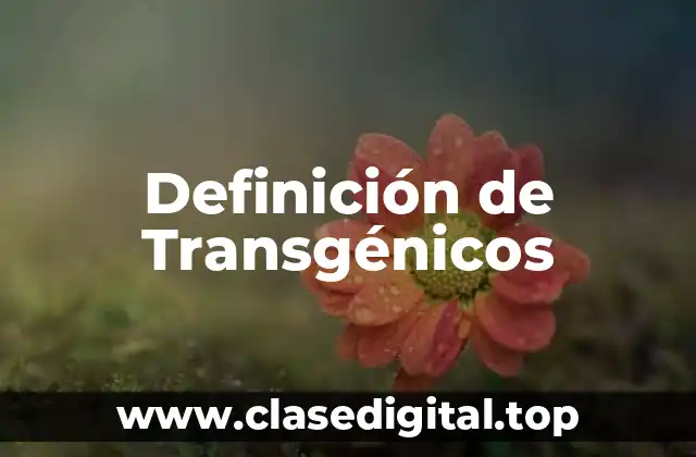 Definición de Transgénicos