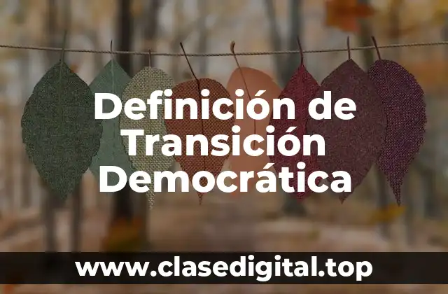 Definición de Transición Democrática